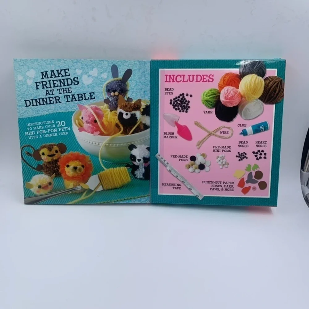Klutz Mini Pom-Pom Pets by April Chorba - DIY Animal Craft Kit for Kids